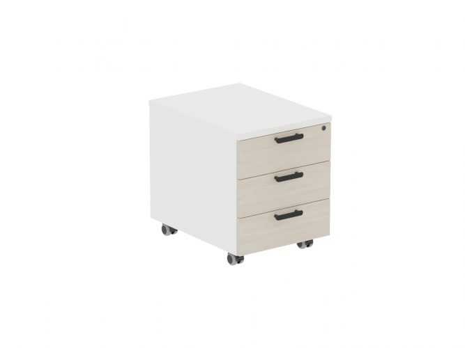 3-drawer, with top cover and castors