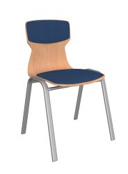 Soliwood surface, upholstered, stackable