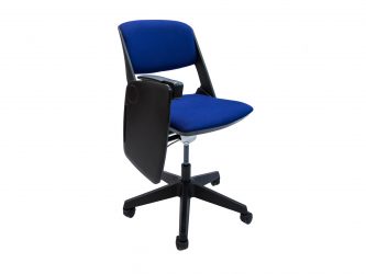 with castors and writing pad, adjustable, upholstered