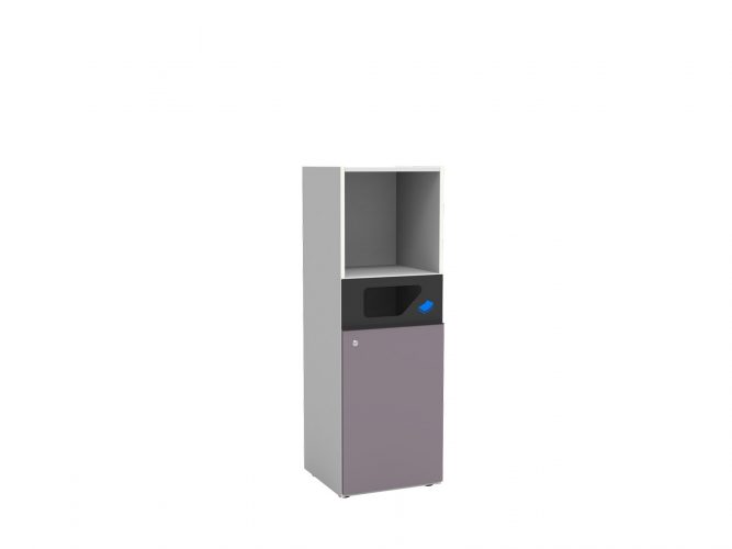 for paper waste, with open top compartment
