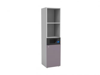 for paper waste, with 2 open top compartments
