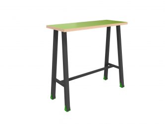 Tall, narrow multifunctional 4-person desk