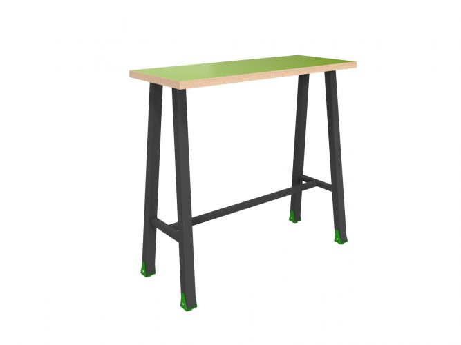 Tall, narrow multifunctional 4-person desk