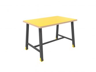 Short, narrow multifunctional 4-person desk