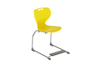 Flex student chair, equipped with fixed footrest, 5. age group