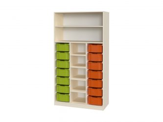 with 14 F2 plastic drawers, open