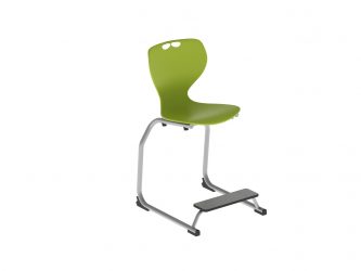 Flex student chair, equipped with fixed footrest, 4. age group
