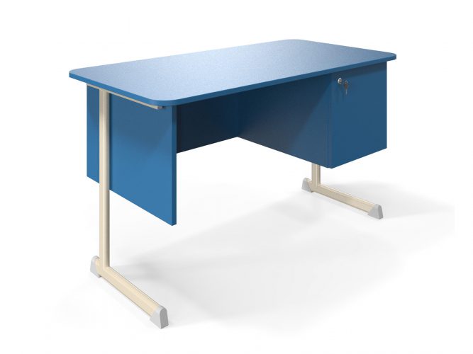 lamminated tabletop with side cabinet