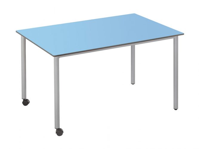 120x73 cm rectangular table with castors