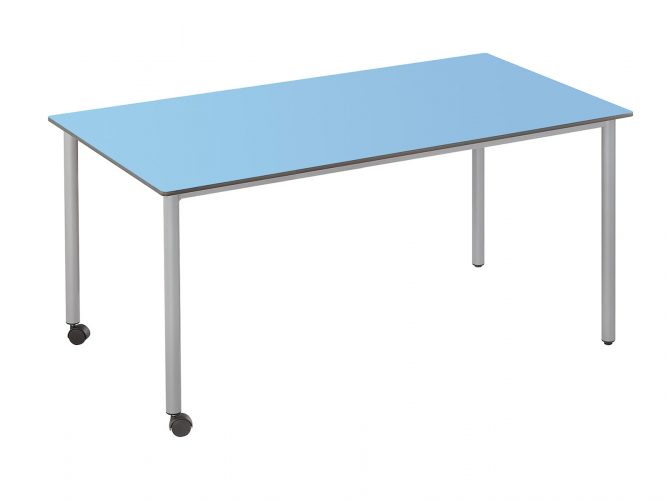 160x73 cm rectangular table with castors