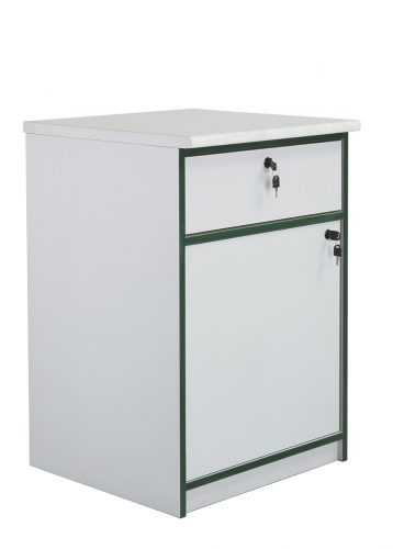 laboratory cabinet with shelves