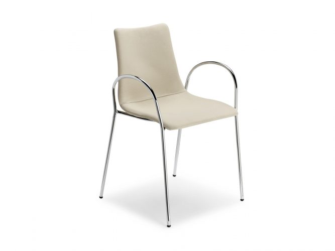 steel-framed chair