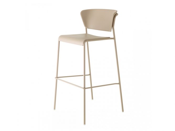 steel-framed barstool