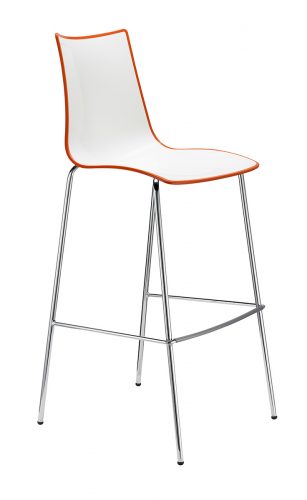 steel-framed barstool