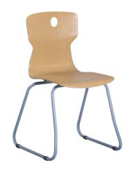 Soliwood chair with skid legs