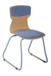 Soliwood chair with skid legs