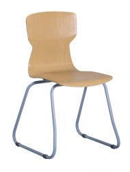 Soliwood chair with skid legs