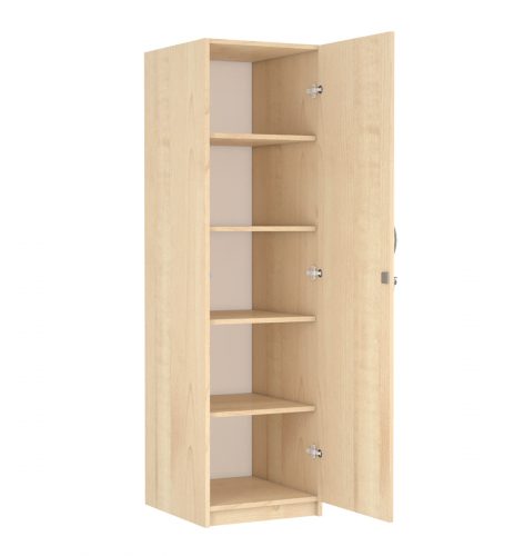 18 mm laminated chipboard body, 1 door cabinet, with shelves