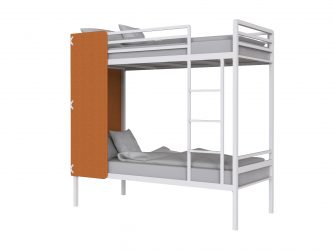 two-person, metal-framed, with screen