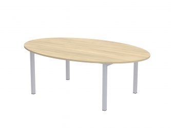 220x140 cm, E metal legs, oval