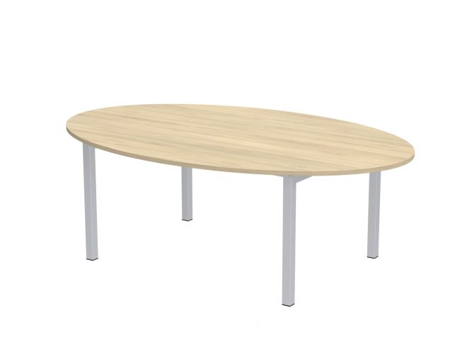 220x140 cm, E metal legs, oval
