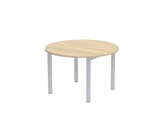 120 cm, E metal legs, round