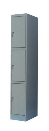 3-compartment locker