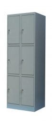 6-compartment locker