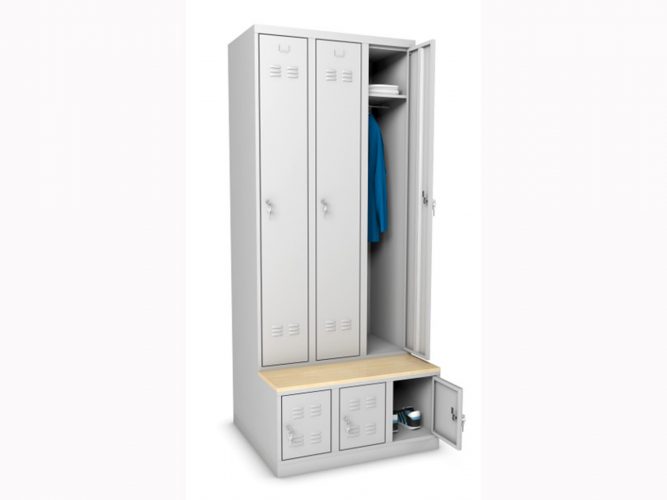 3-unit, long door, shoe rack