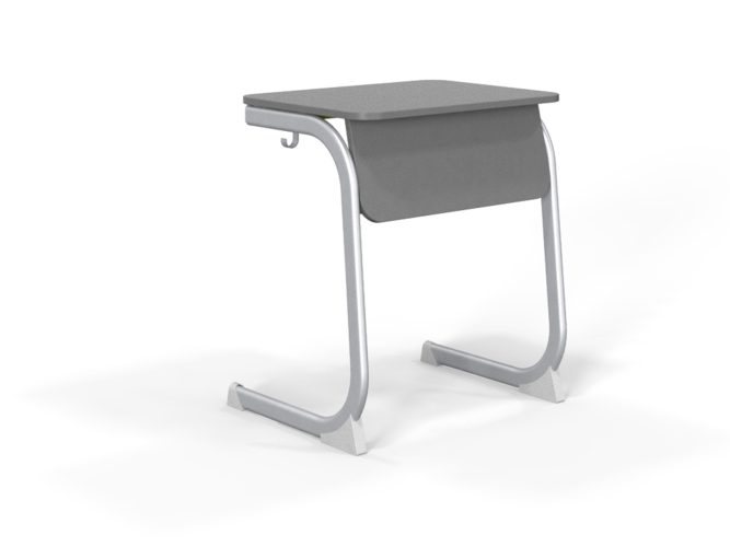 melamined tabletop. Rounded