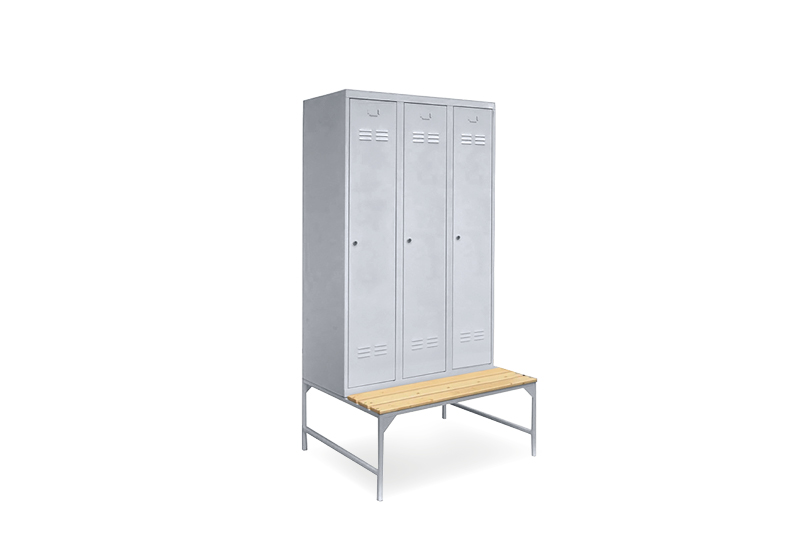 Locker with sports bench