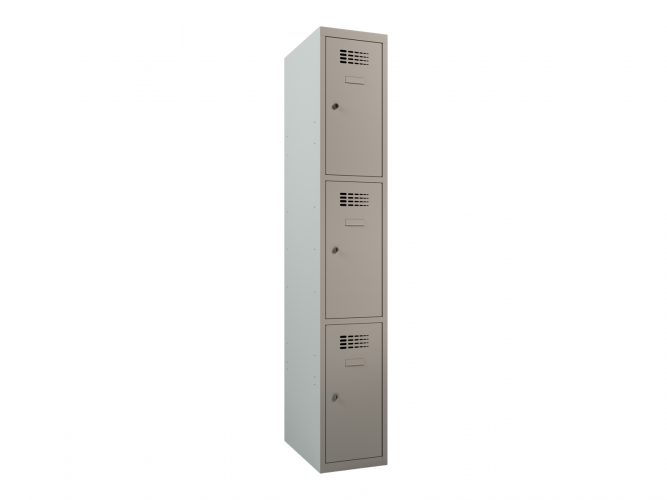 3-compartment locker