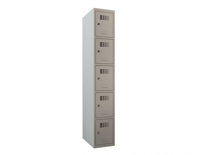 5-compartment locker