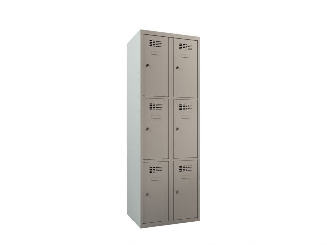 6-compartment locker