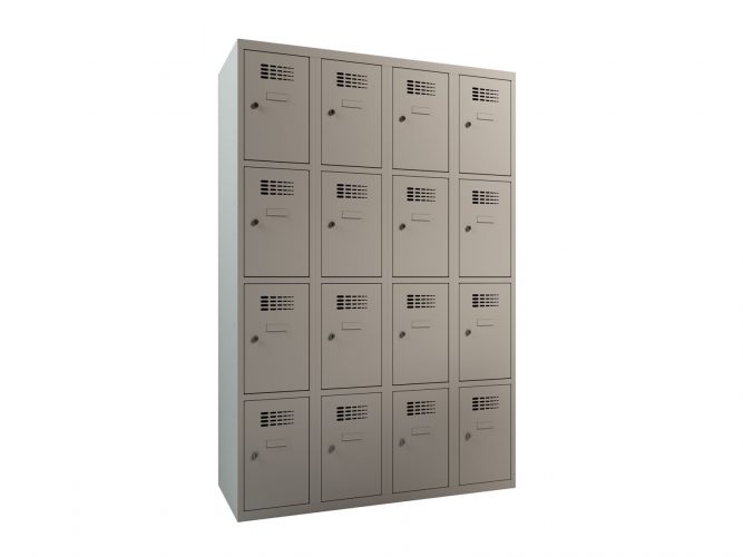 16-compartment locker