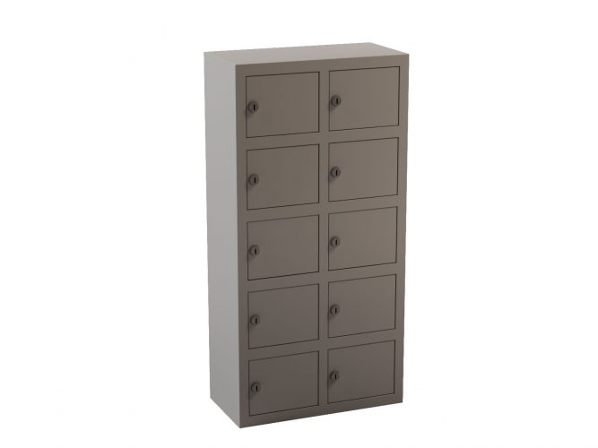 10-compartment locker