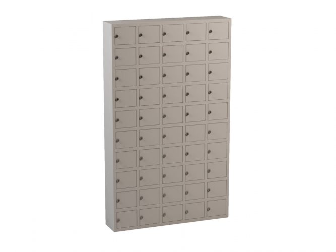 50-compartment locker