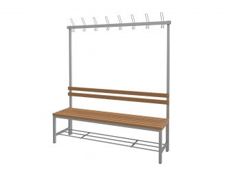 Fitt single-sided changing room bench