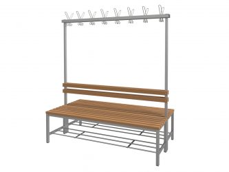 Fitt double-sided changing room bench