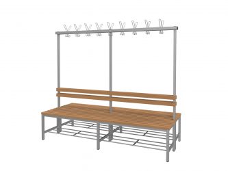 Fitt double-sided changing room bench