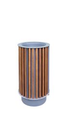 Round base, with oak slats