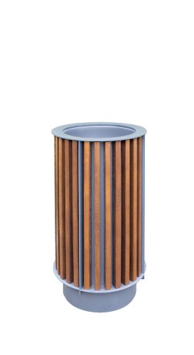 Round base, with oak slats