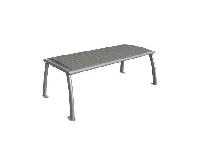 Outdoor bench for 2 persons, without support