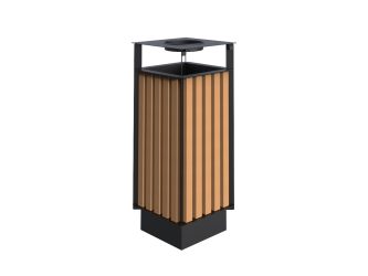 Square, WPC slats, with ashtray