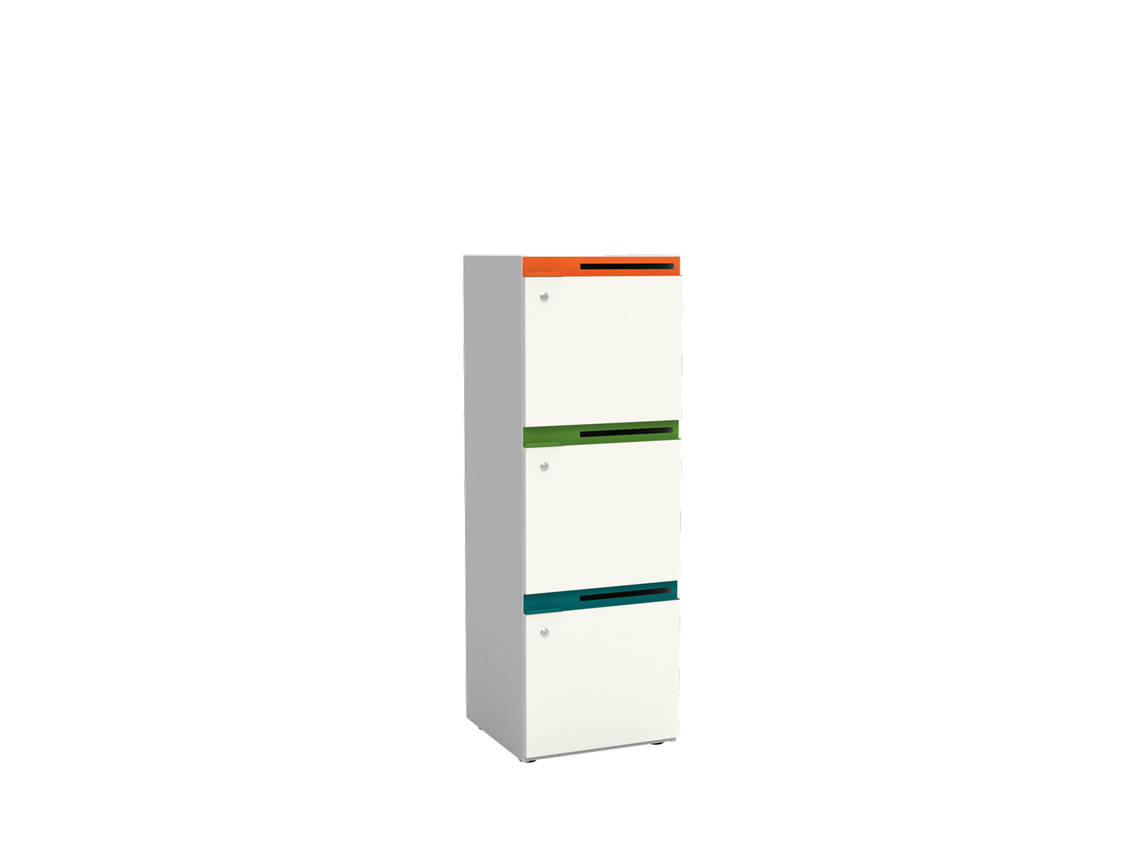 storage locker with 3 doors